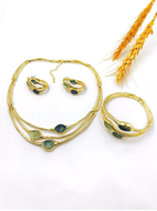 Show details for Buy Gold Plated Work 2 Piece Jewelry Set with Wow Elements