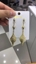 Show details for Unique Moissanite Gold Plated Chandelier Earrings