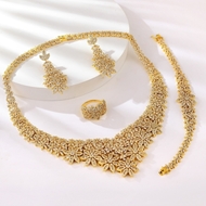 Show details for Best Quality Luxury Copper or Brass 4 Piece Jewelry Set