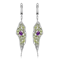 Picture of Jewelry design Italian craftsmanship 925 sterling silver handmade dazzling shiny personality handmade jewelry earrings